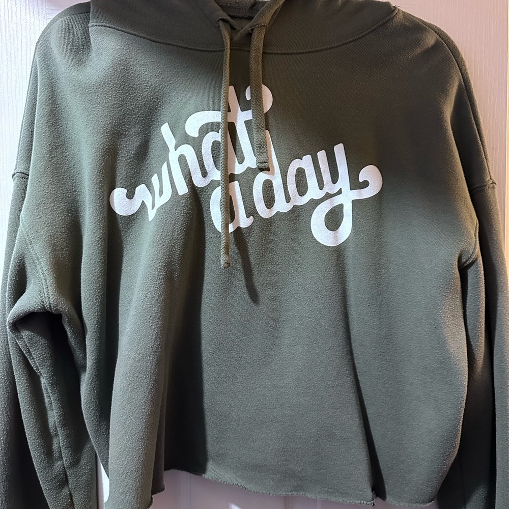 What a Day Cropped Hoodie